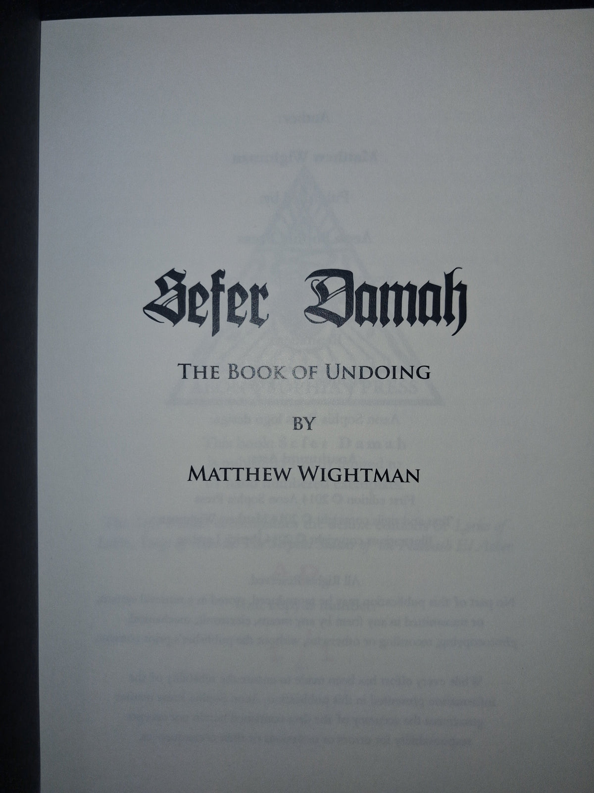 Lyrics of Lilith, Songs of Samael by Matthew Wightman – Unique Artist's Proof Deluxe Leather Edition (1 of 1)