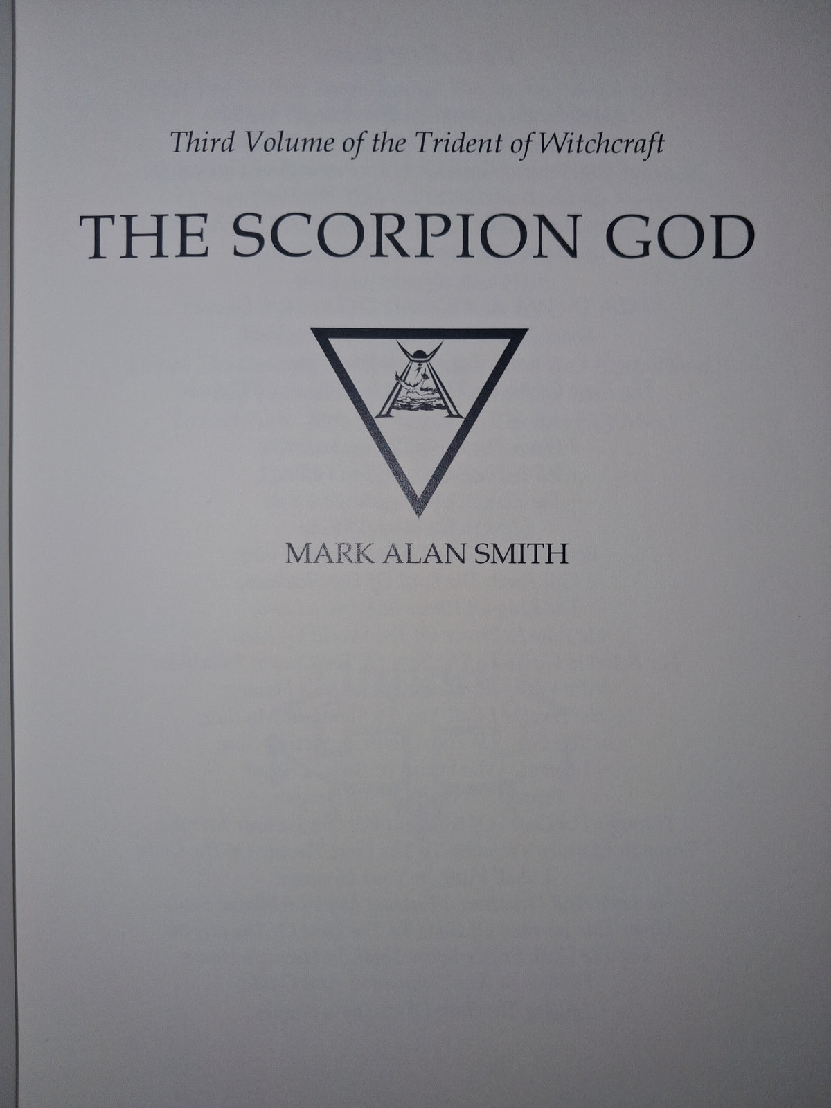 The Scorpion God: Atlantean Witchblood Edition – by Mark Alan Smith
