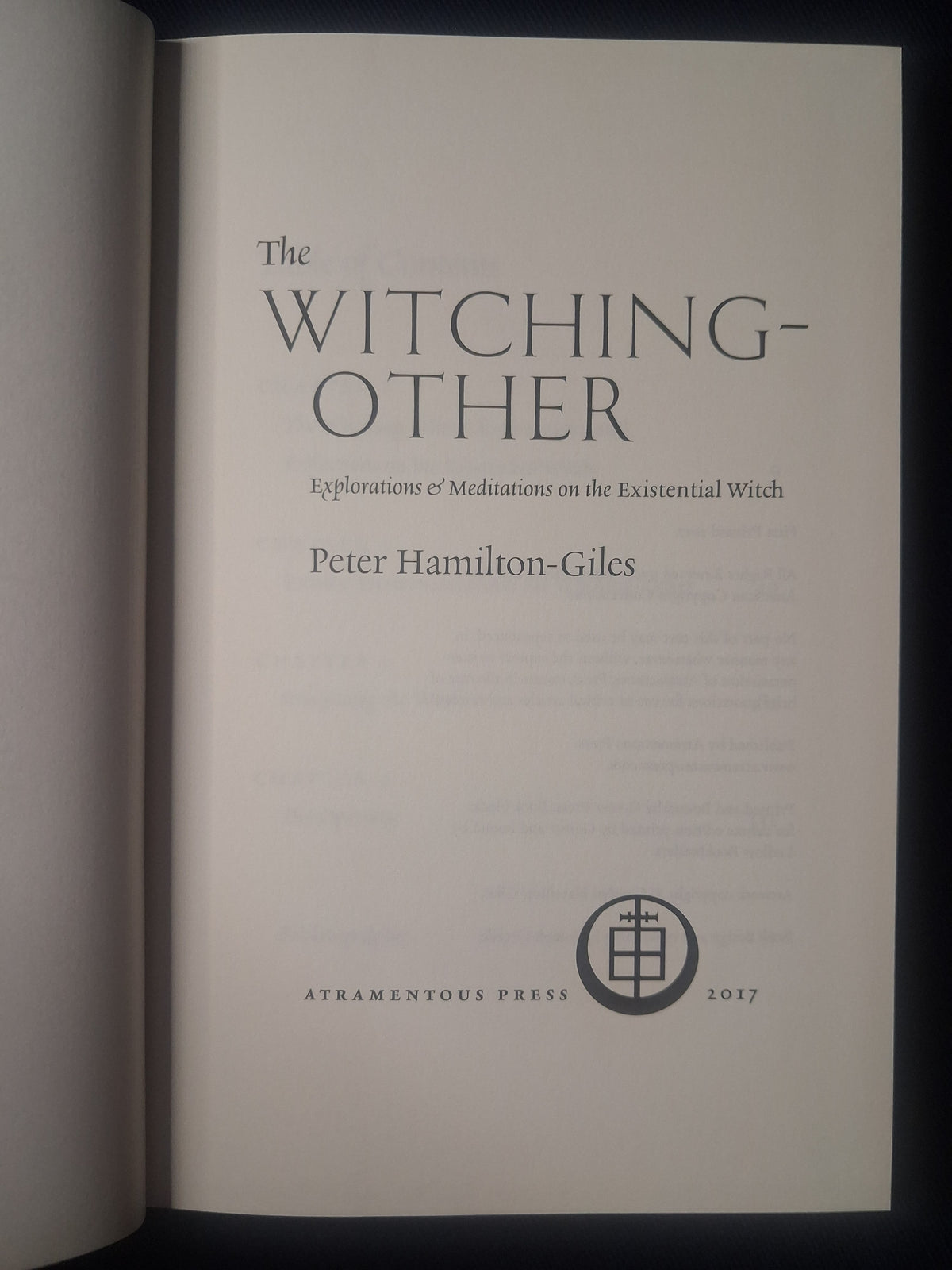 The Witching-Other by Peter Hamilton-Giles – Witchcraft Philosophy & Metaphysical Studies