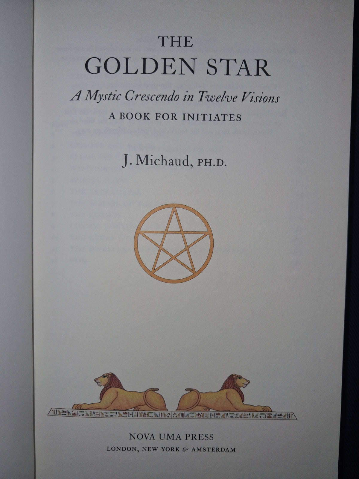 The Golden Star (Standard Edition) by Jean Michaud – A Book for Initiates
