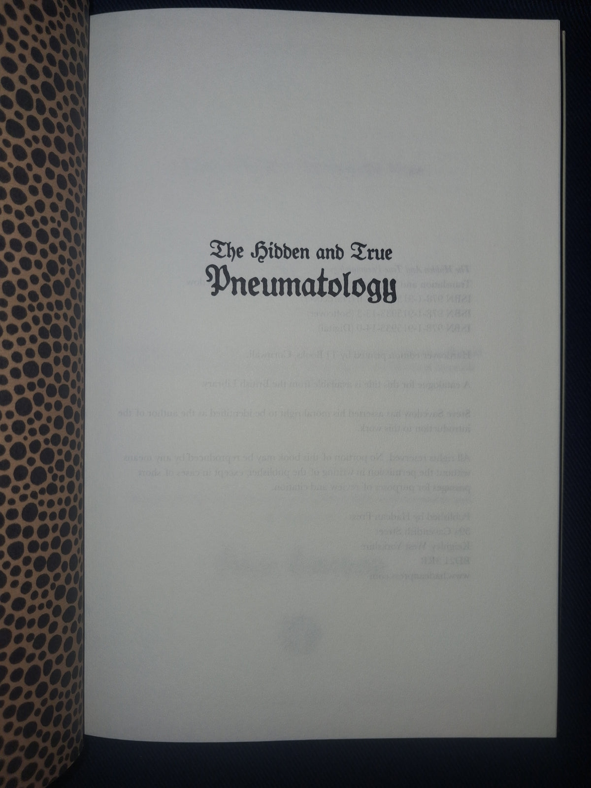 The Hidden and True Pneumatology by Steve Savedow – 17th-Century German Grimoire