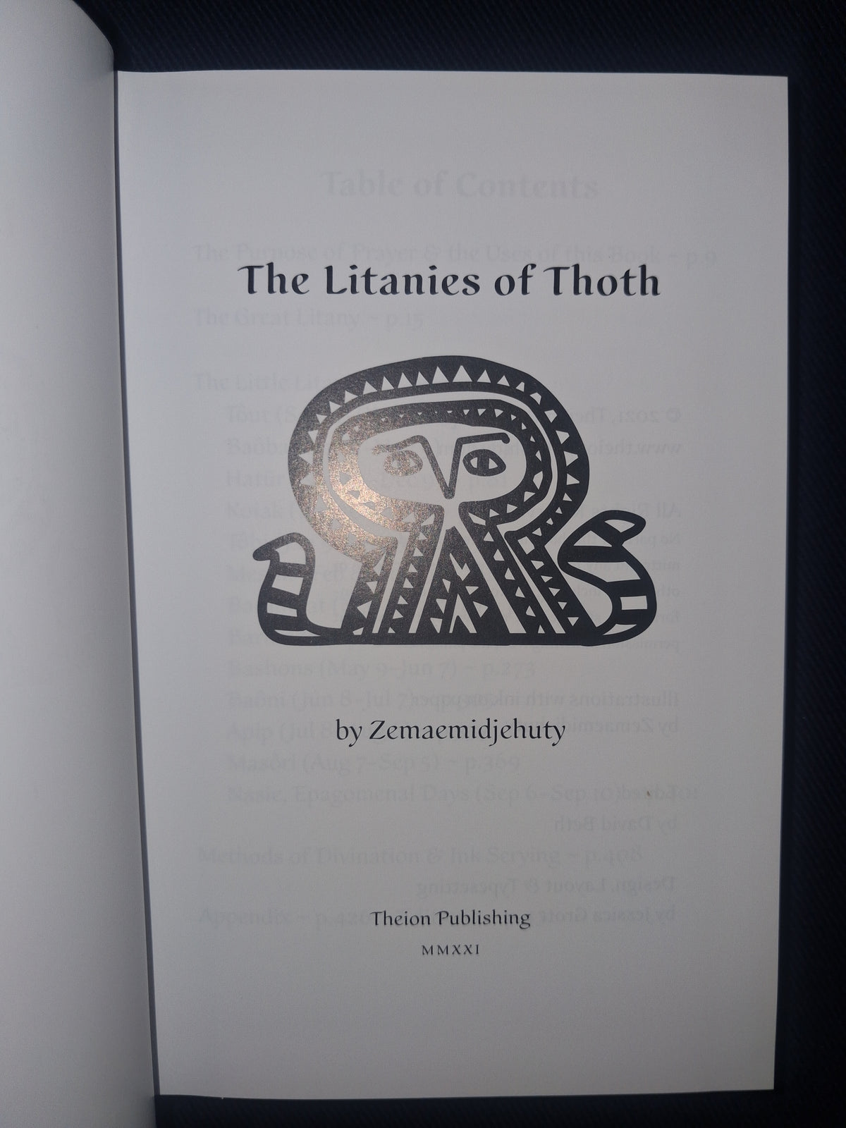 The Litanies of Thoth by Church of Flesh and Feather (Cloth Hardcover Edition) – Kemetic Prayer & Divination