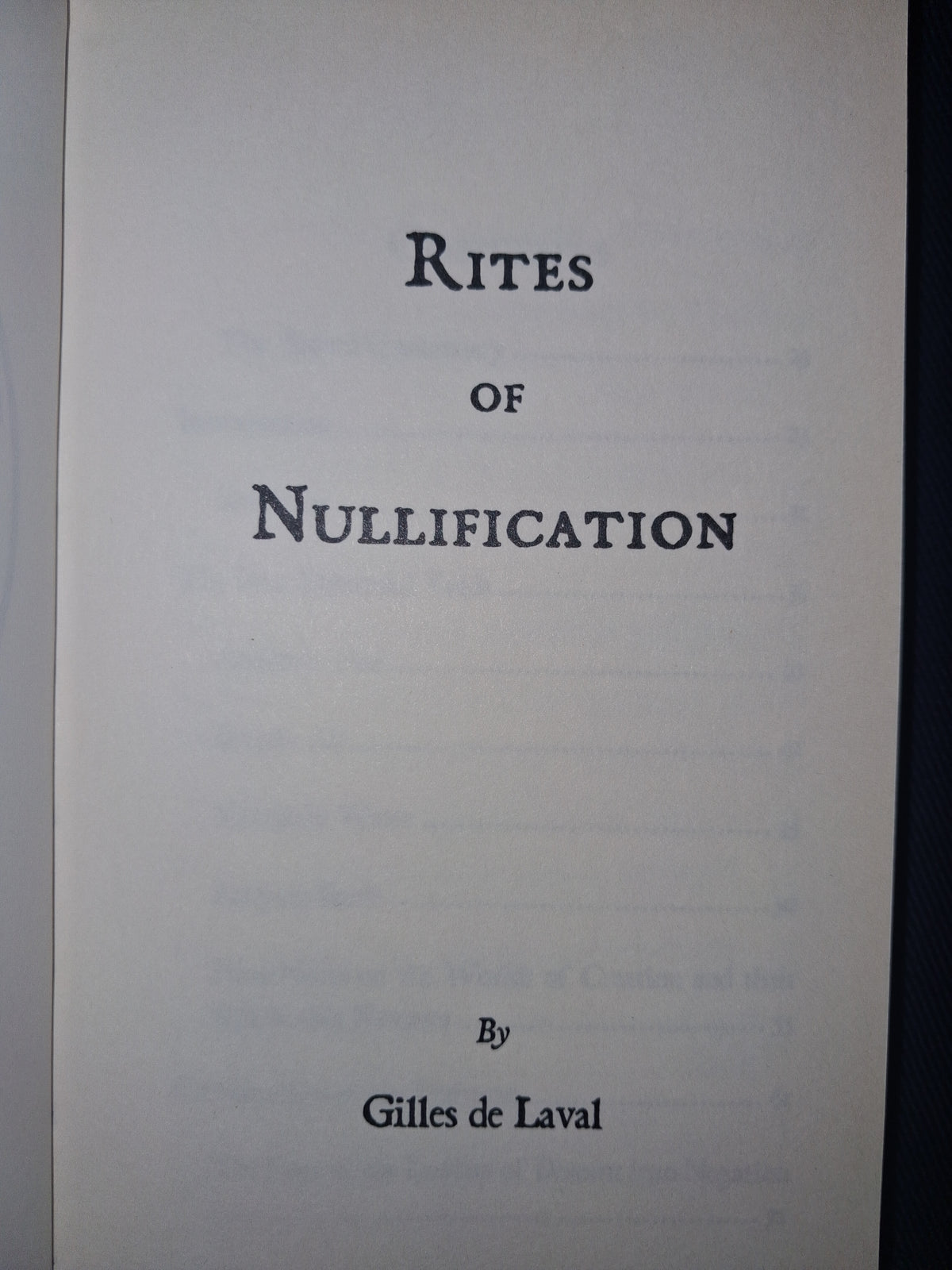 Rites of Nullification by G. de Laval – Devotee Special Edition Leather Bound Limited Edition Hardcover