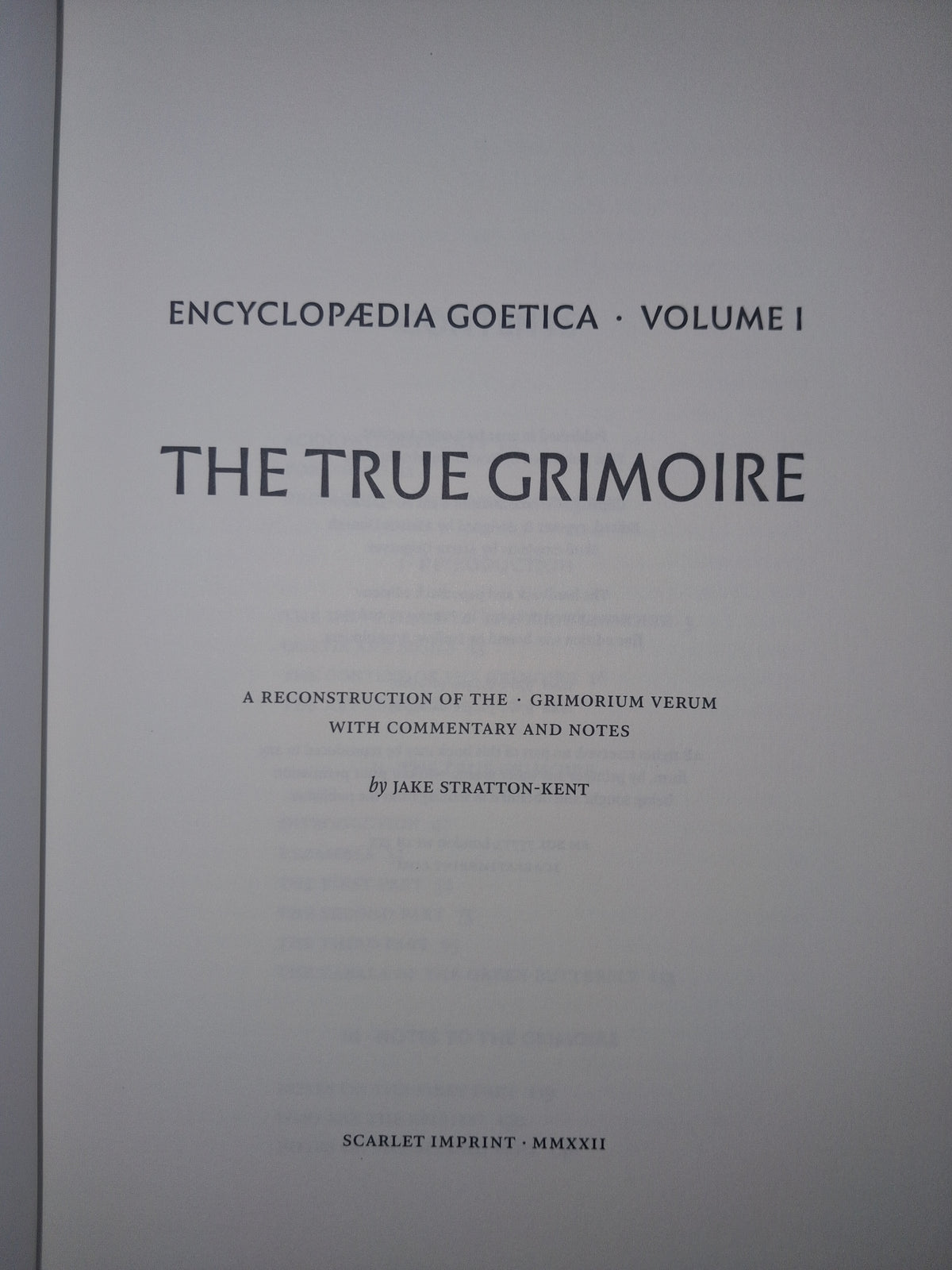 The True Grimoire  Jake Stratton-Kent – Encyclopaedia Goetica Vol. I