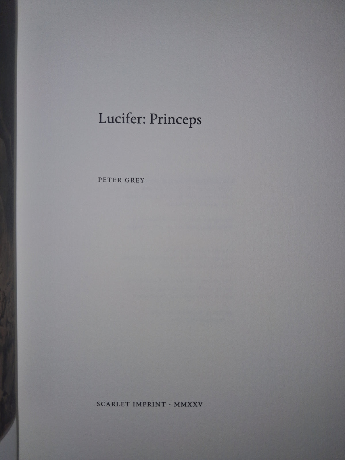 Lucifer: Princeps  by Peter Grey