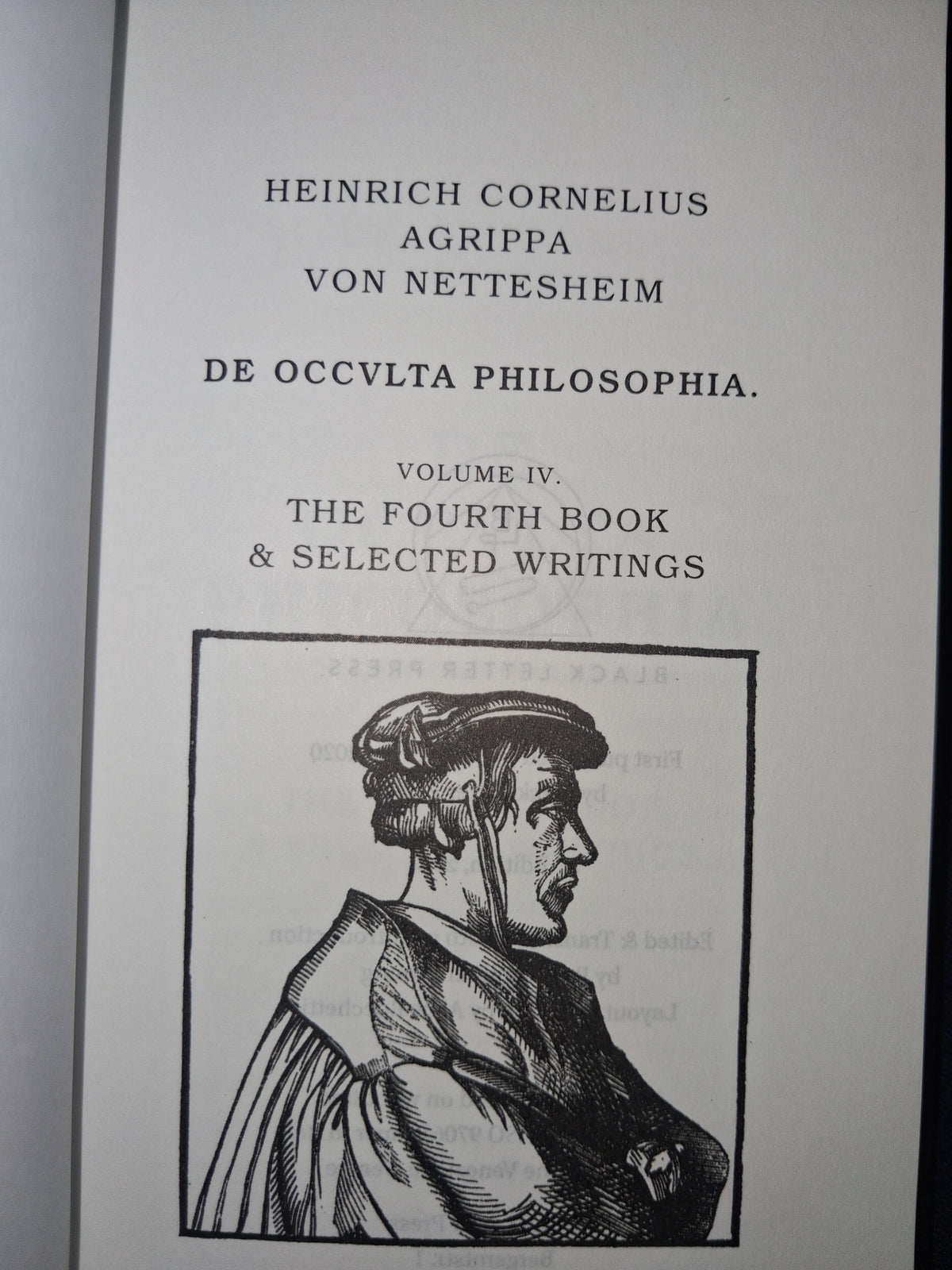 De Occulta Philosophia Vol. IV: The Fourth Book by Heinrich Cornelius Agrippa