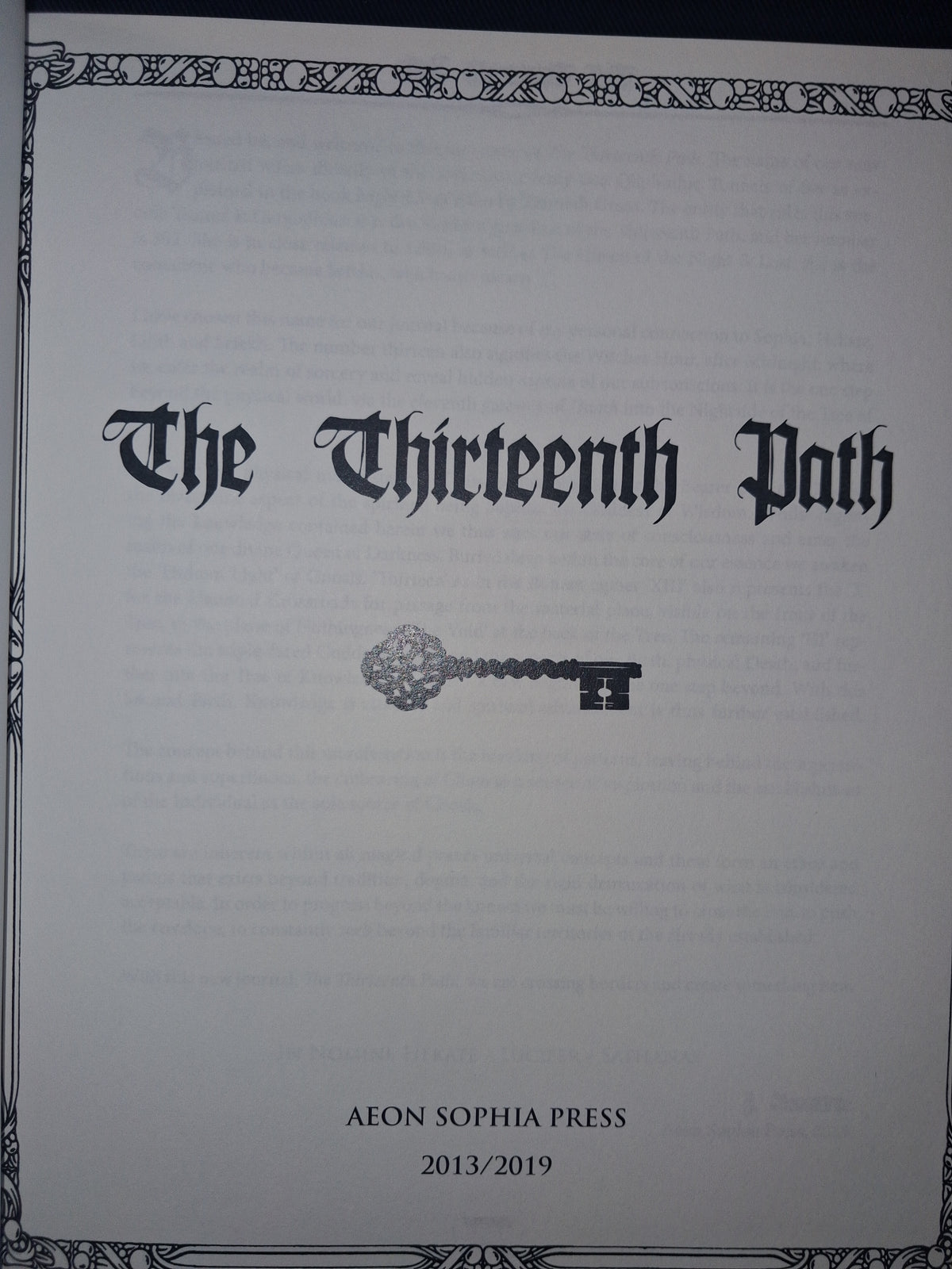 The Thirteenth Path Journal Issue No. 1 (Second Edition) by Various Authors – Occult Essays, Witchcraft & Esoteric Art