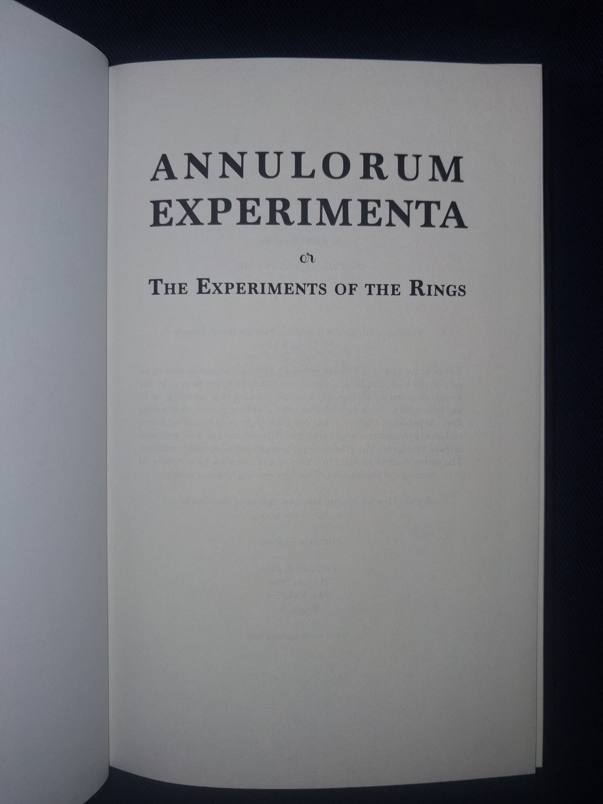 Annulorum Experimenta: The Experiments of the Rings — Peter of Abano