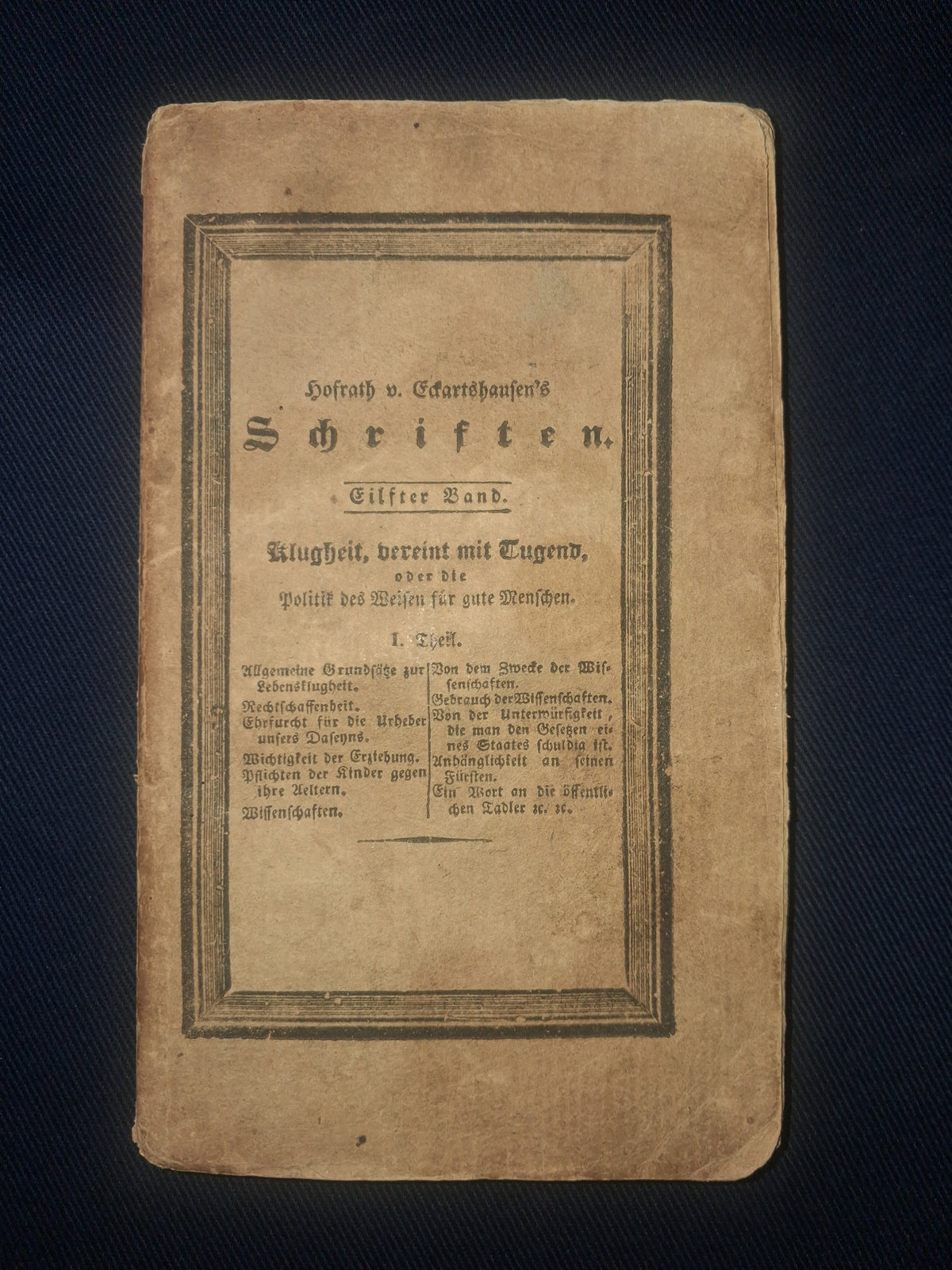 (German) Karl von Eckartshausen - Schriften, XI Band (1830) | GermanMysticism & Esoteric Philosophy