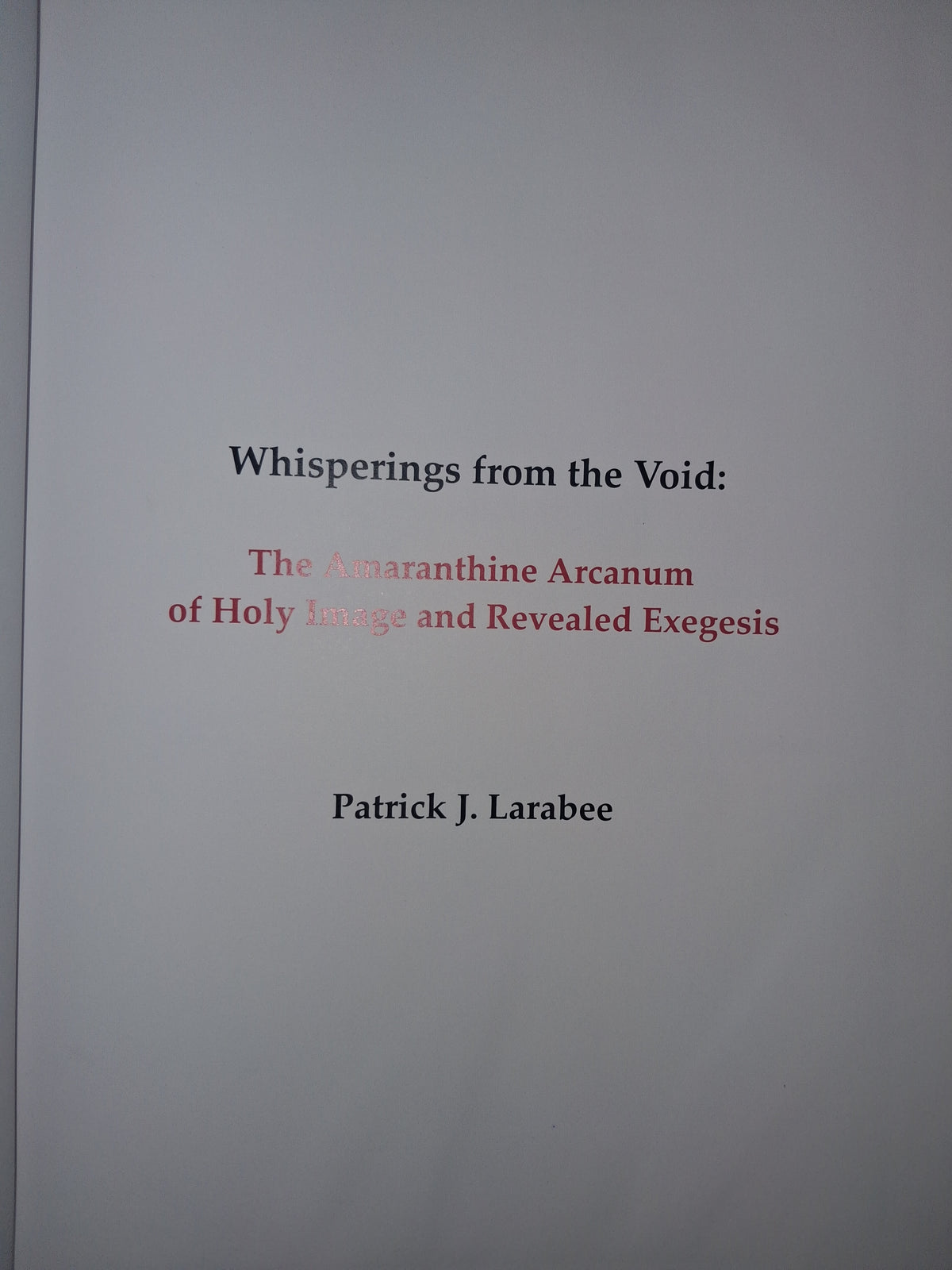 Whisperings From The Void by Patrick John Larabee – Unique (1 of 1) Devotee Goatskin Publisher Prototype Edition with 9 original prints