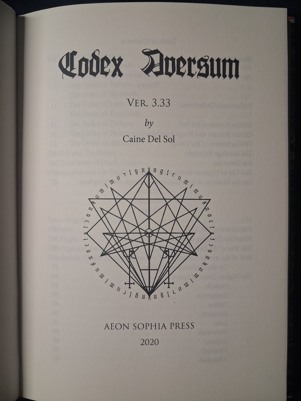 Codex Aversum (Devotee Edition) by Caine Del Sol – Occult Grimoire