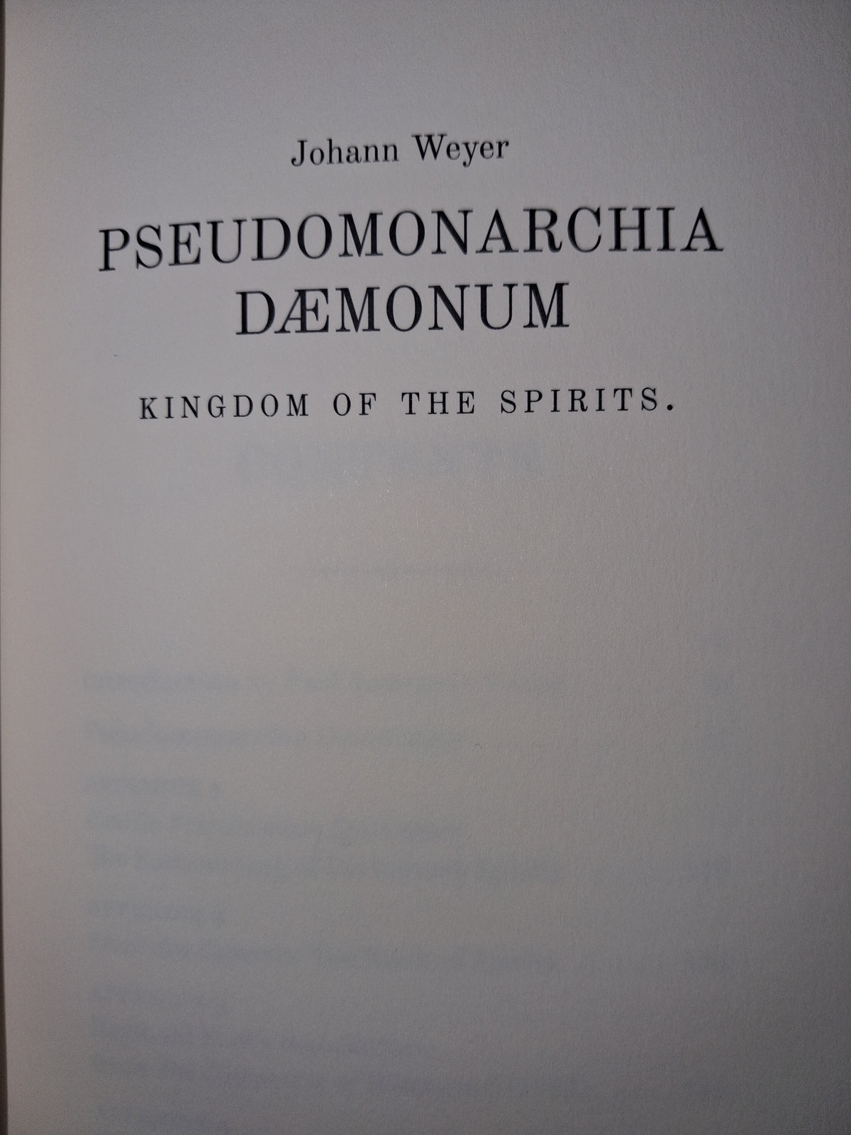 Pseudomonarchia Daemonum — Johann Weyer (Translated & Commentary by Paul Summers Young)