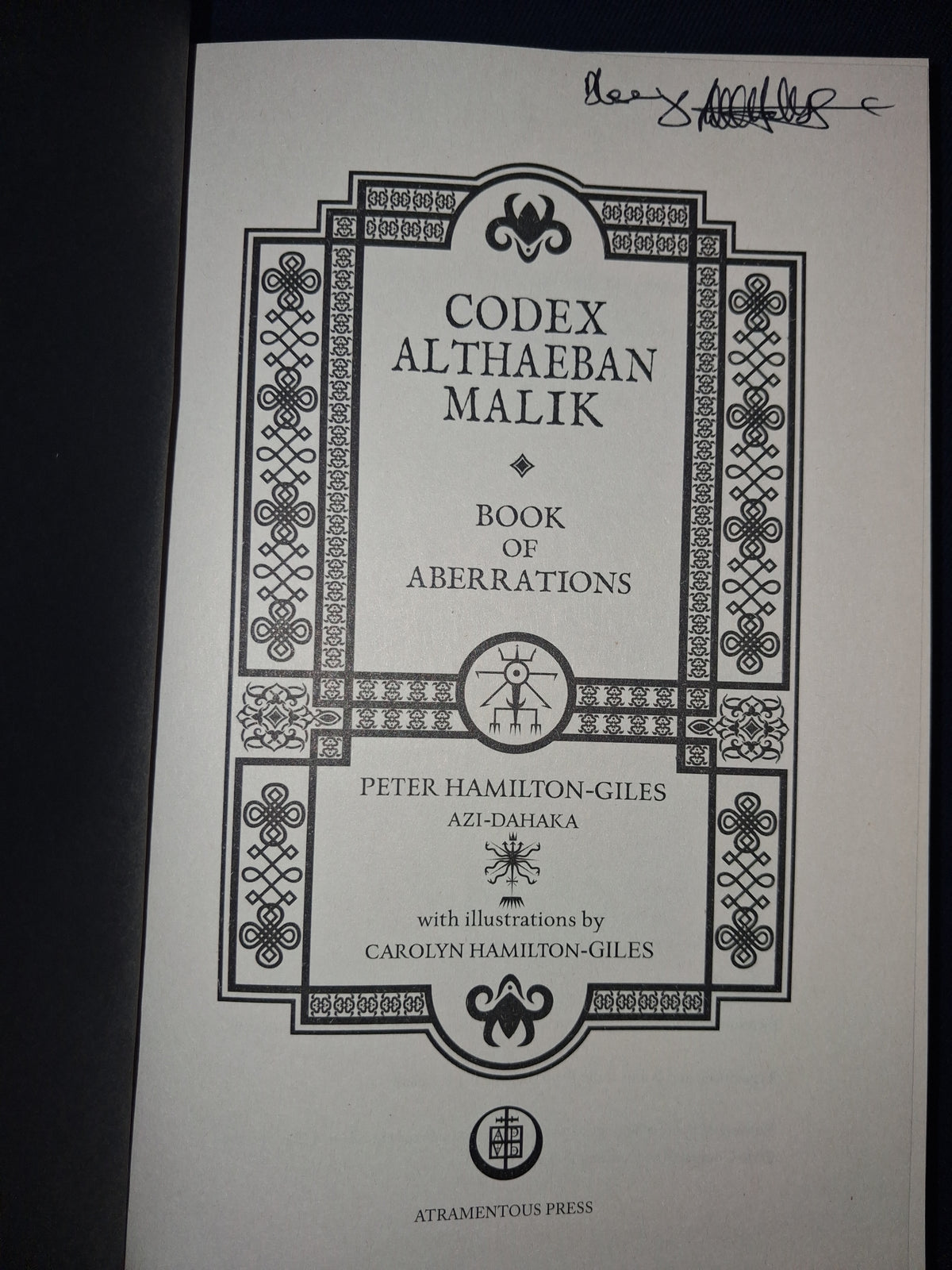 Codex Althaeban Malik: Book of the Black Dragon Volume II (Signed Second Edition)