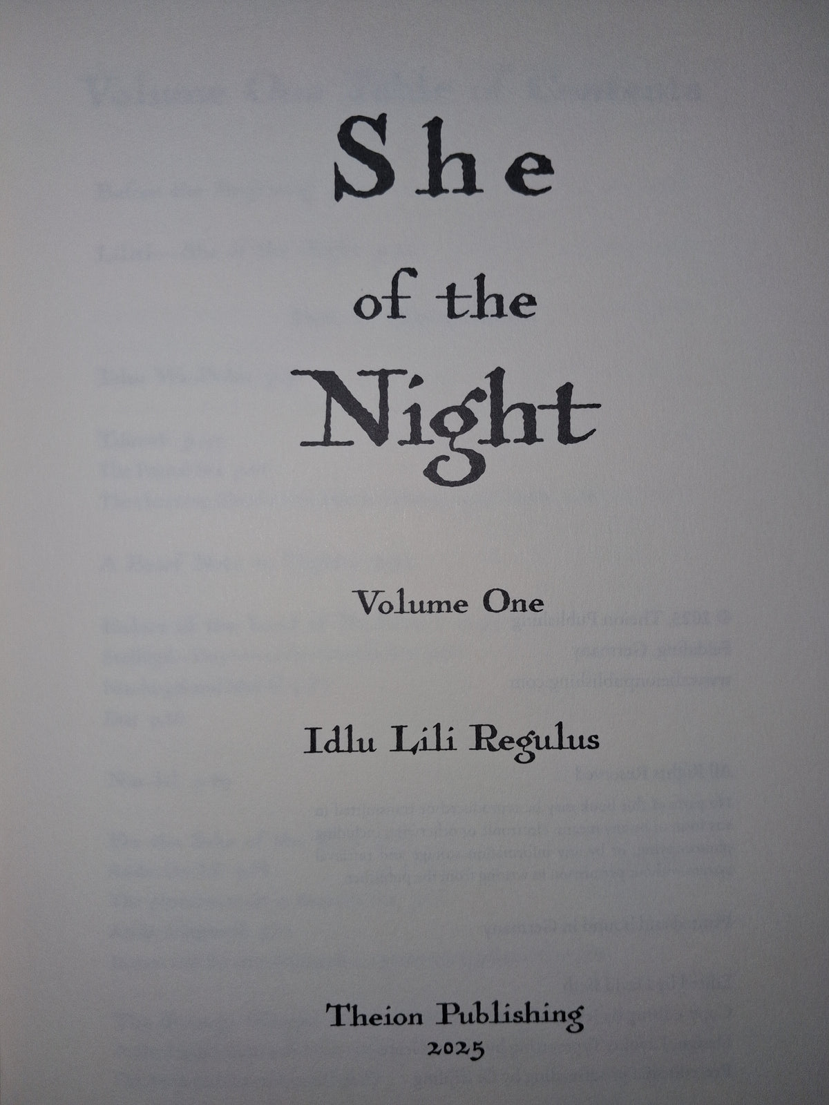 She of the Night (Second Edition)