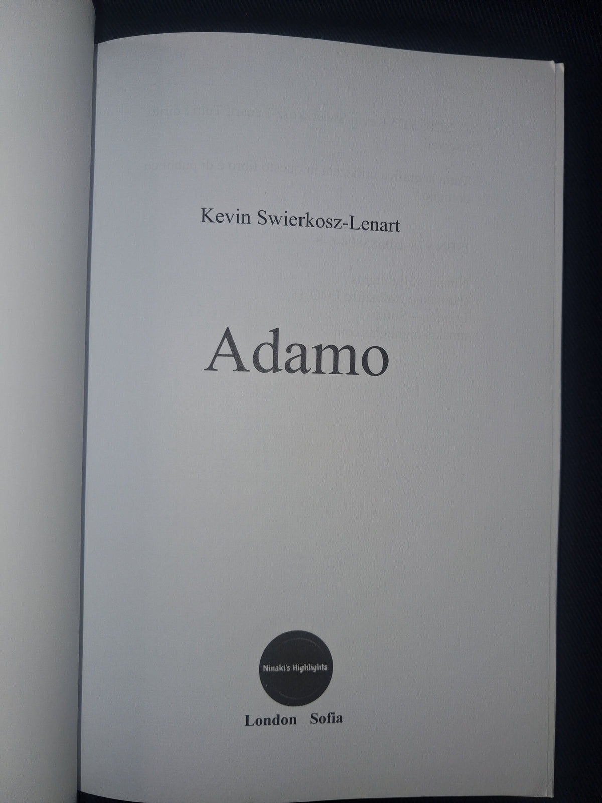 Adamo – Adam, Myth & Biblical Tradition by Kevin Swierkosz-Lenart