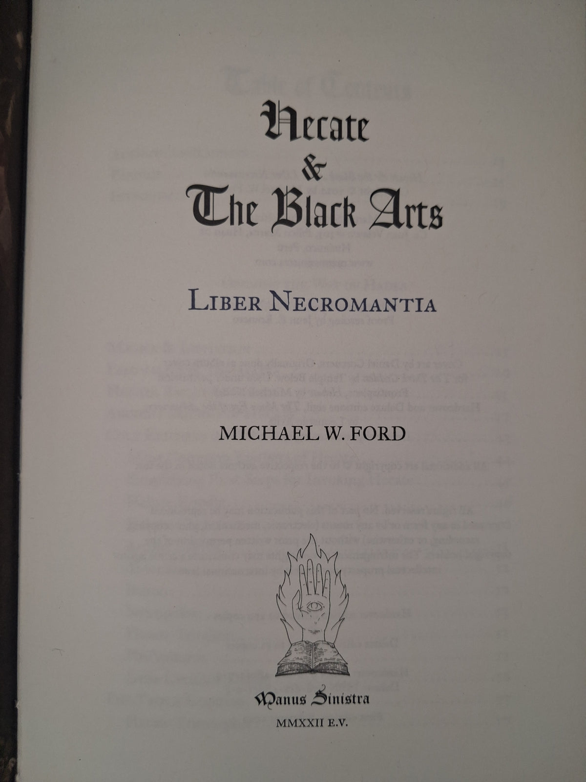 Hecate & The Black Arts: Liber Necromantia  by Michael W. Ford
